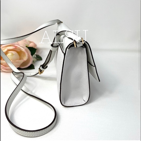 Michael Kors Large Le Crossbody Clutch Optic White - Picture 3 of 8